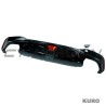 BMW G30/G38 5 SERIES 2017-2023 gloss black DUAL EXHAUST dyfuzor z LED - V4