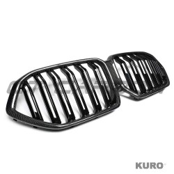 BMW G06 X6 2019+ carbon przód GRILL DUAL SLATS