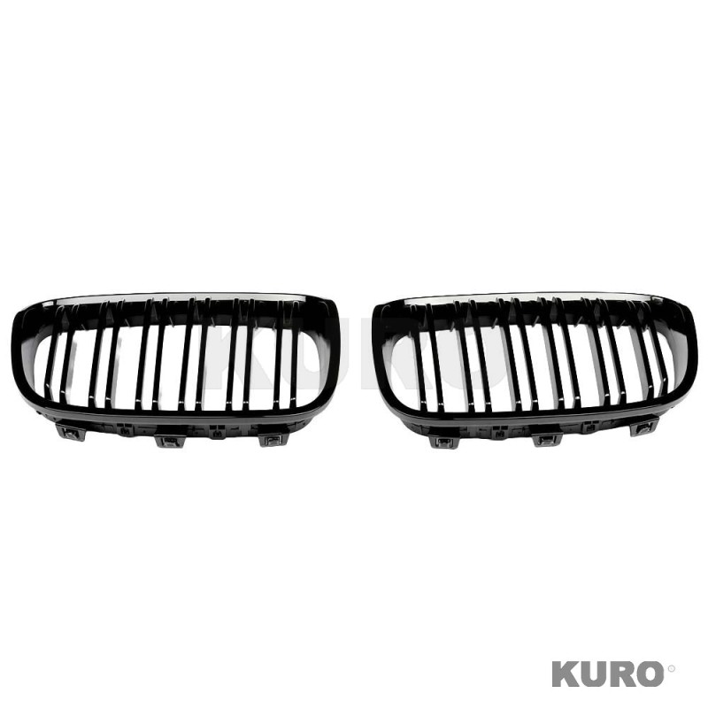BMW F20 1 SERIES 2011-2019 gloss black GRILL DUAL SLATS - V1