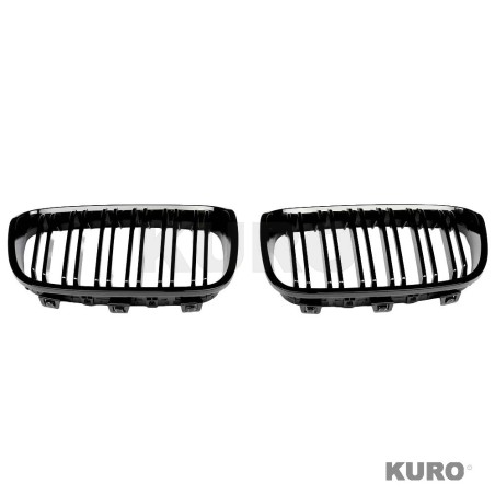 BMW F20 1 SERIES 2011-2019 gloss black GRILL DUAL SLATS - V1