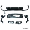 MERCEDES W213 2020-2023 E-CLASS gloss black dyfuzor & TIPS
