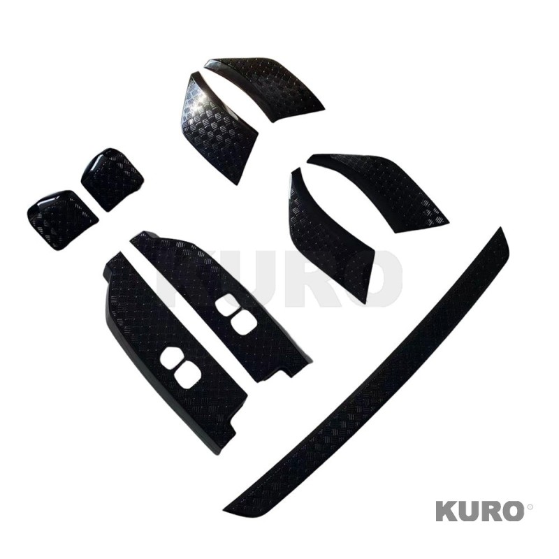 LAND ROVER DEFENDER L663 90 gloss black ANTI SCRATCH zestaw listew