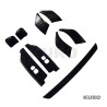 LAND ROVER DEFENDER L663 90 gloss black ANTI SCRATCH zestaw listew
