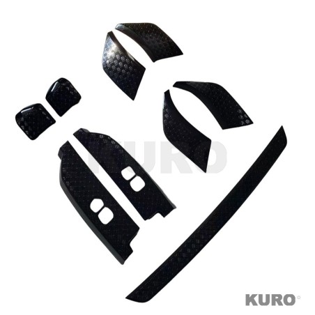 LAND ROVER DEFENDER L663 110 gloss black ANTI SCRATCH zestaw listew