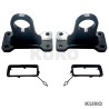 LAND ROVER DEFENDER L663 90/110/130 BLACK ALUMINIUM TOW HOOKS - V1