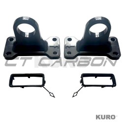 LAND ROVER DEFENDER L663 90/110/130 BLACK ALUMINIUM TOW HOOKS - V1
