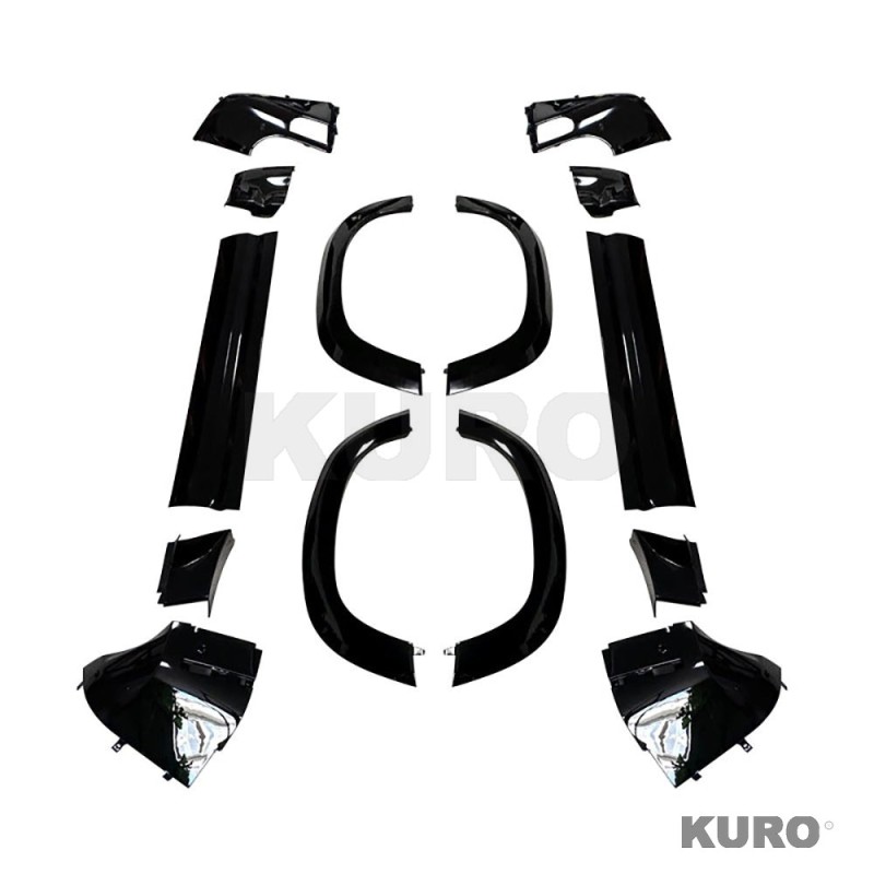 LAND ROVER DEFENDER L663 90 gloss black MOULDING listwa pakiet