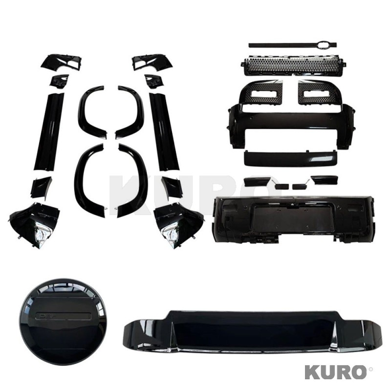 LAND ROVER DEFENDER L663 90 gloss black zestaw