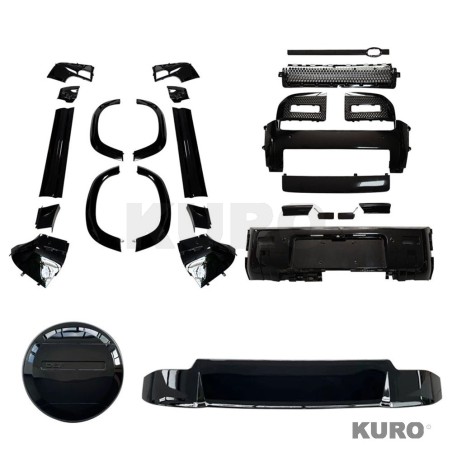 LAND ROVER DEFENDER L663 90 gloss black zestaw