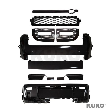 LAND ROVER DEFENDER L663 110 & 90 przód i tył gloss black MIDDLE listwa pakiet