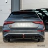 AUDI S3/A3 8Y S-LINE gloss black dyfuzor z TIPS & LED LIGHT