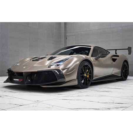 Ferrari 488 GTB | Spider częściowy karbon progi boczne - Challenge Evo Modena wzór | KURO
