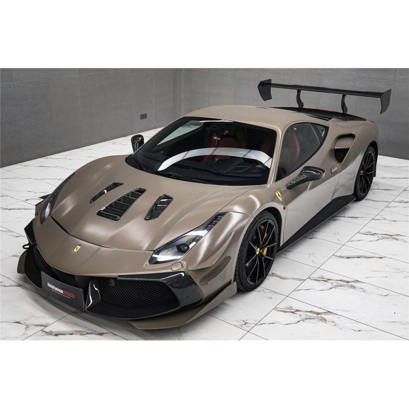 Ferrari 488 GTB | Spider karbon maska - Challenge Evo Modena wzór | KURO