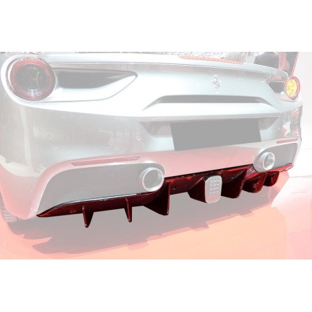 Ferrari 488 GTB & Spider karbon tylny dyfuzor | KURO