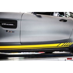 Mercedes Benz AMG GT & GTS karbon progi boczne Splitters | KURO
