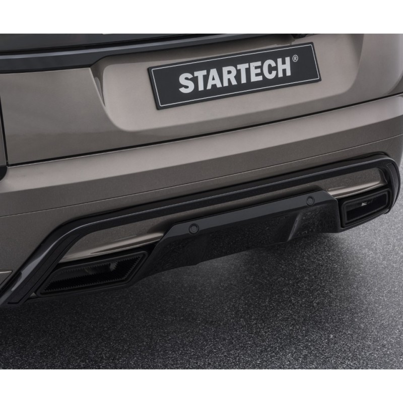 STARTECH tylny zderzak wkładka element, końcówki wydechu w czarny – Range Rover Velar | KURO