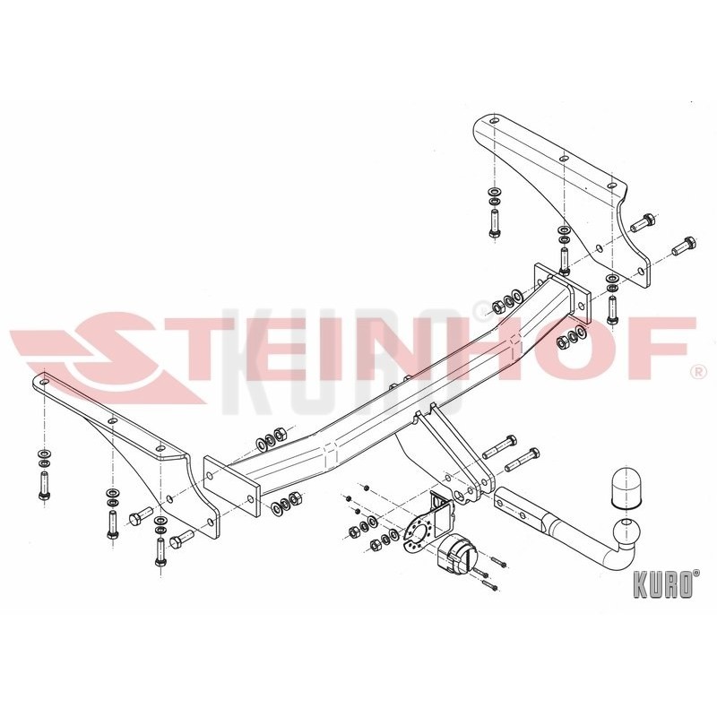 Steinhof hak holowniczy Jeep Cherokee (KJ) 2001-2008