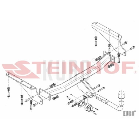 Steinhof hak holowniczy Jeep Cherokee (KJ) 2001-2008