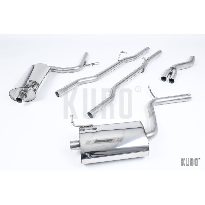 Milltek Audi A4 2.0 TFSI B7 quattro Cat-back Non-resonated