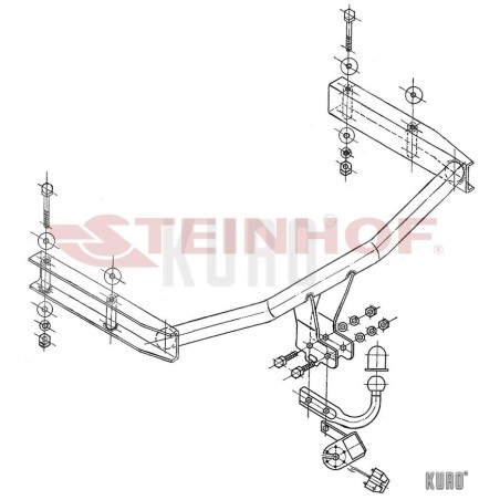 Steinhof hak holowniczy Audi A4 Avant 2001-2004