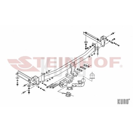Steinhof hak holowniczy Honda Civic VIII Hatchback 2006-2011