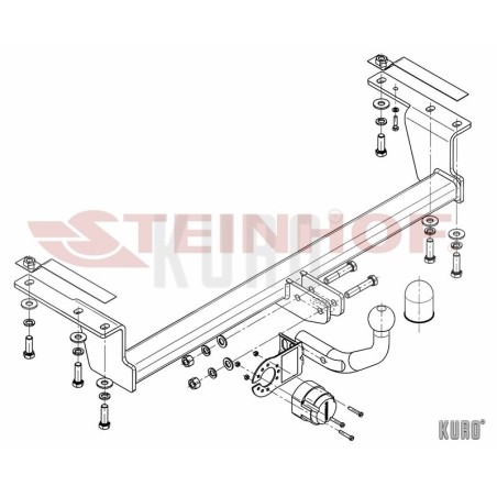 Steinhof hak holowniczy Toyota Corolla Hatchback 2002-2007