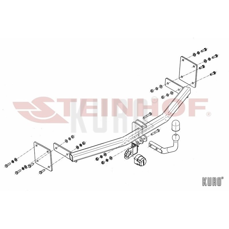 Steinhof hak holowniczy Kia Rio (UB) Hatchback 2011-2017