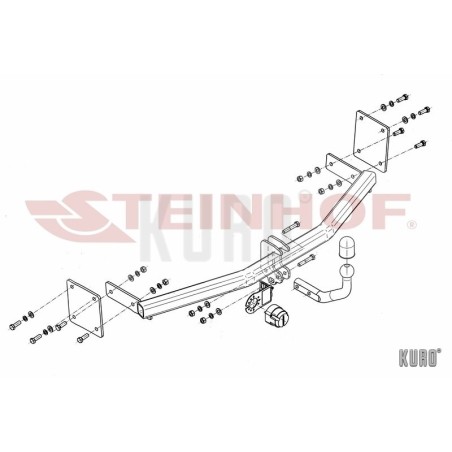 Steinhof hak holowniczy Kia Rio (UB) Hatchback 2011-2017
