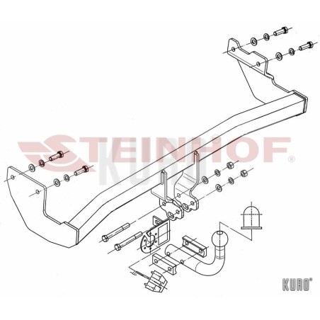 Steinhof hak holowniczy Hyundai Getz 2002-2009