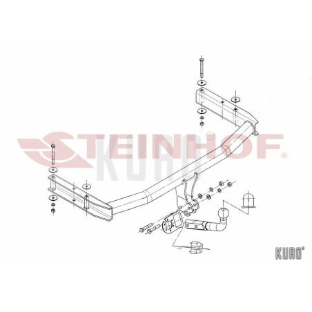 Steinhof hak holowniczy Audi A4 (B7) Sedan 2004-2007