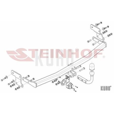 Steinhof hak holowniczy Kia Rio (YB) Hatchback 2017-