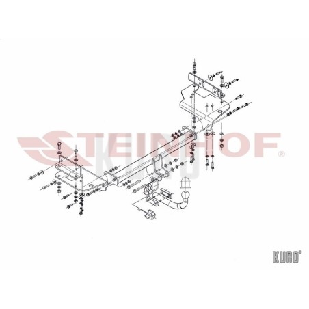 Steinhof hak holowniczy Hyundai Tucson (JM) 2004-2010
