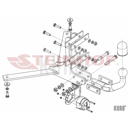 Steinhof hak holowniczy Saab 9-3 II Kombi 2005-2011
