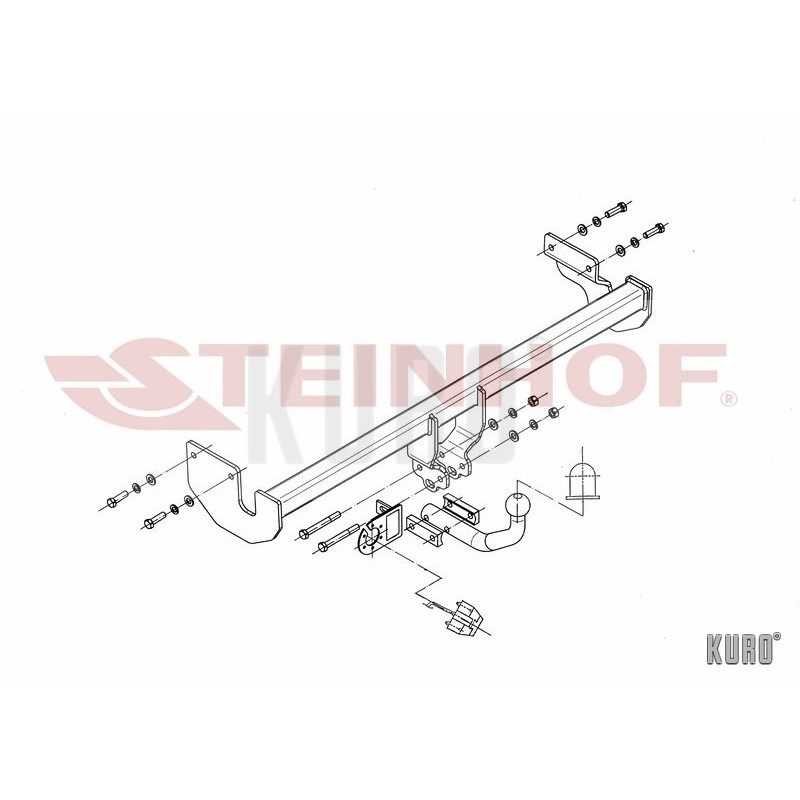 Steinhof hak holowniczy Kia Rio (JB) Hatchback 2005-2009