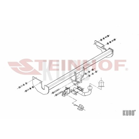 Steinhof hak holowniczy Kia Rio (JB) Hatchback 2005-2009