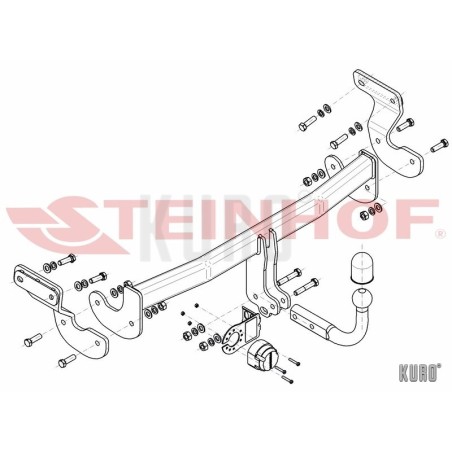 Steinhof hak holowniczy KIA Optima (JF) Sedan 2015-