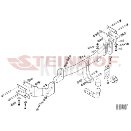 Steinhof hak holowniczy Kia Sorento (XM) Lift 2012-2015