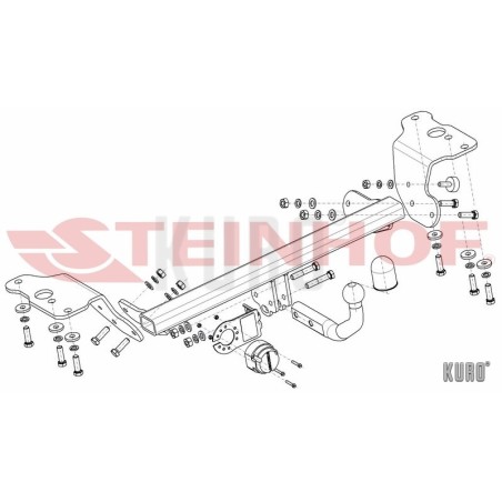 Steinhof hak holowniczy Toyota Auris I 2007-2012