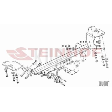 Steinhof hak holowniczy Toyota Auris II Hatchback 2012-2015