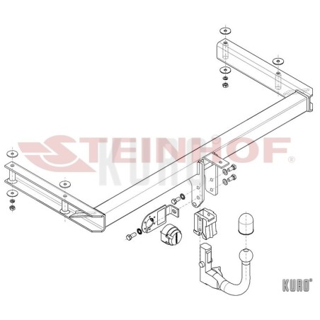 Steinhof hak wypinany Audi A6 C6 Sedan 2004-2011