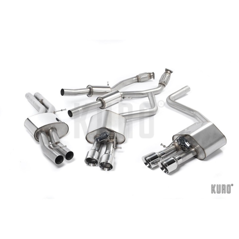 Milltek Audi S8 D4 4.0 TFSI Cat-back Non-resonated ValveSonic