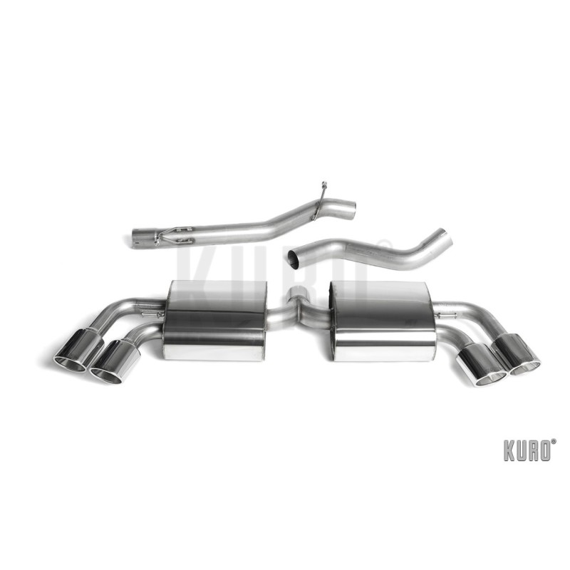 Milltek Audi TTS MK2 2.0 TFSI Cat-back 2,75" Non-resonated