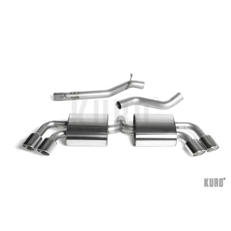 Milltek Audi TTS MK2 2.0 TFSI Cat-back 2,75" Non-resonated