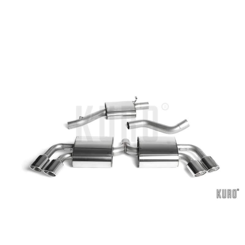 Milltek Audi TTS MK2 2.0 TFSI Cat-back 2,75" Resonated