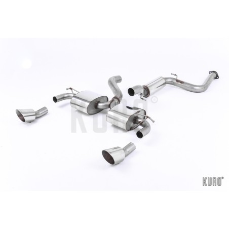 Milltek Ford Focus RS MK2 Cat-back Resonated