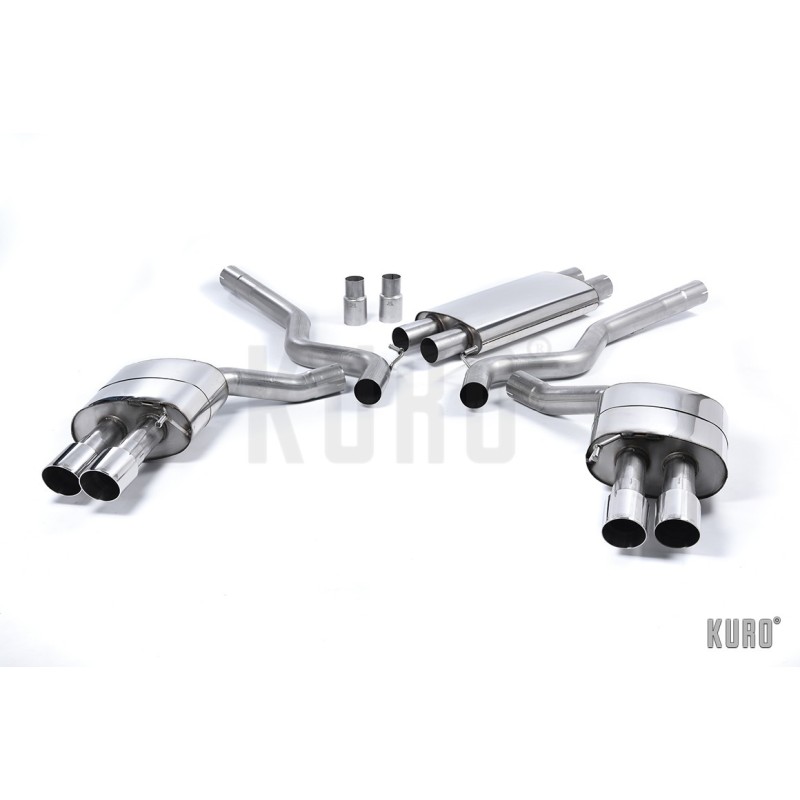 Milltek Ford Mustang GT 5.0 S550 15-17 Cat-back Quad-Outlet Resonated (EC)