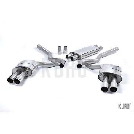 Milltek Ford Mustang GT 5.0 S550 15-17 Cat-back Quad-Outlet Resonated (EC)