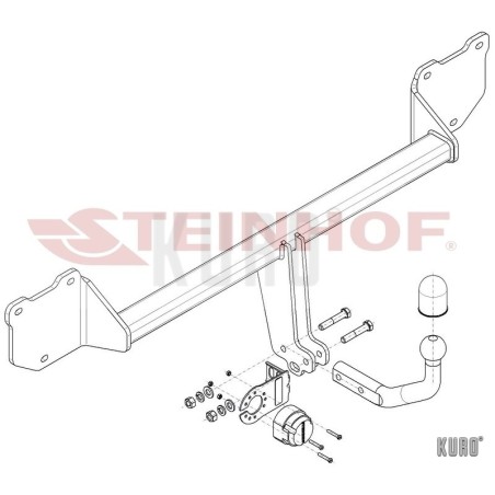 Steinhof Hak holowniczy Mini Cooper Paceman 3D (R60) 2WD 2012-2016