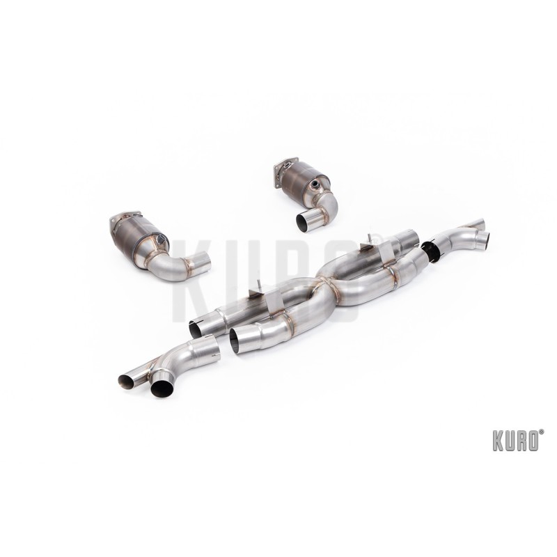 Milltek Porsche 911 991.2 Turbo S Race X-Pipe Full HJS-cat system