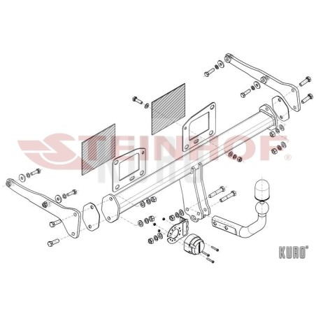 Steinhof Hak holowniczy Audi A4 B9 Sedan 2015-